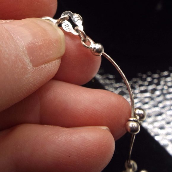 VINTAGE IBB ITALY STERLING WAVY "BROKEN BONES" MODERNIST LINK BRACELET 19 - Picture 2 of 2